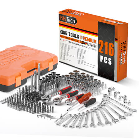 ชุดบ็อกซ์ InnTech รุ่น WKT-216PCS 1/4 , 3/8 , 1/2 นิ้ว แพ็ก 216 ชิ้น_7